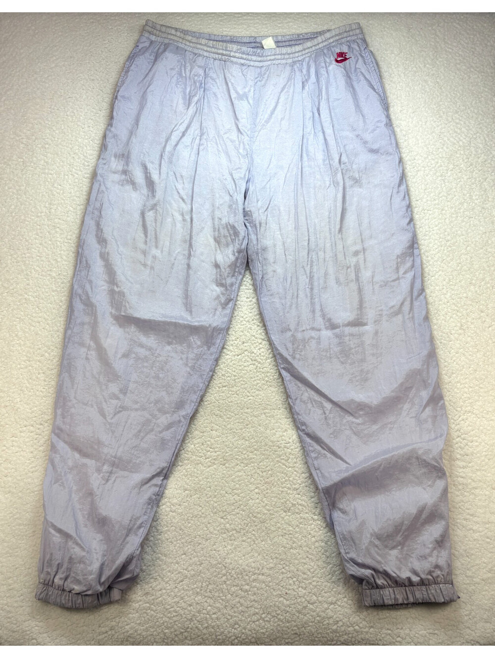 Vintage Nike Windbreaker Track Pants Men's XL Purple Cotton Lined